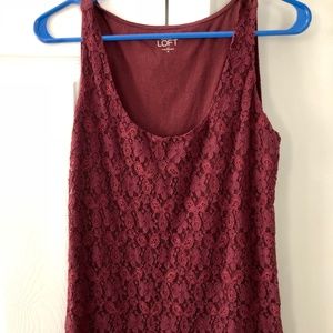 Dressy Loft Burgundy Tank M